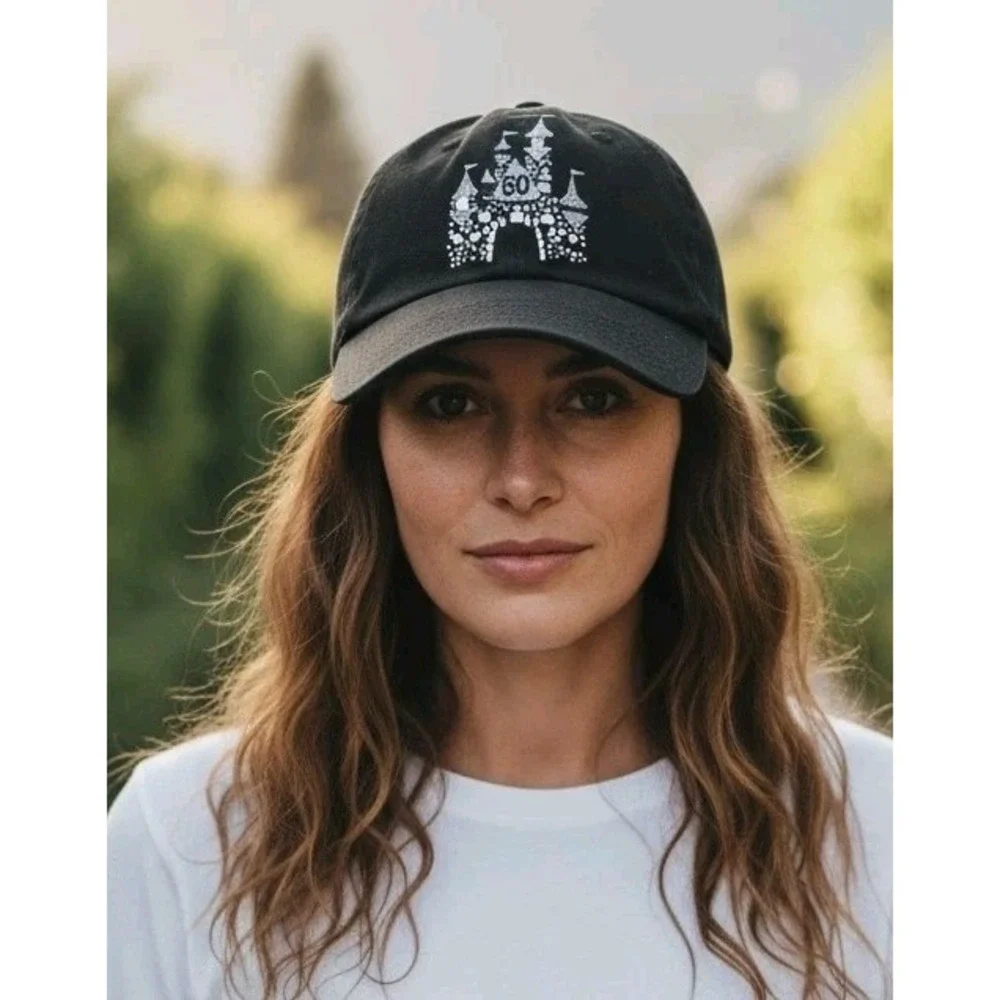 Disneyland Parks Resort 60th Diamond Celebration Unisex Black Adjustable Cap Hat